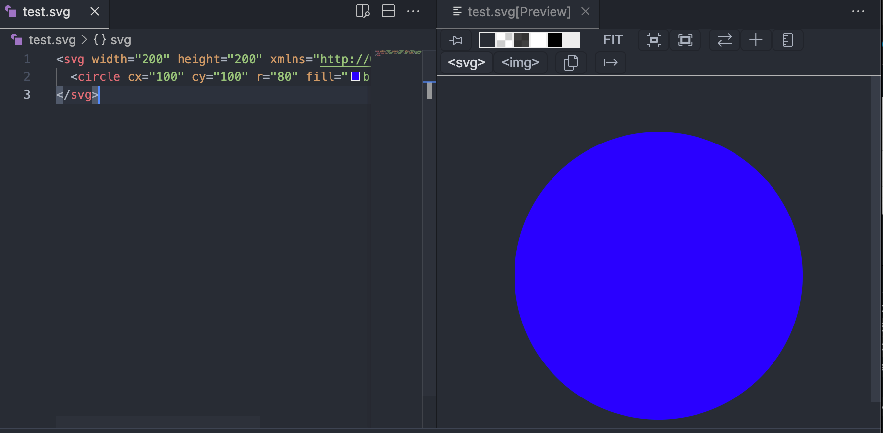 SVG VScode